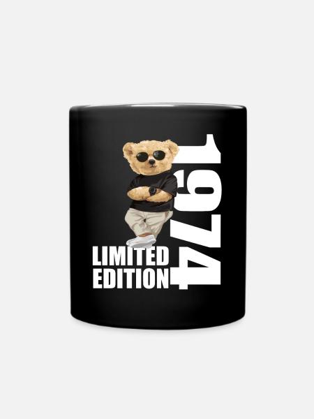 Limited Edition 1974 Bär Bären Geburtstag 1974 - Tasse einfarbig - Schwarz
