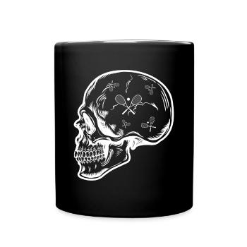 Drôle de tête de squash Joueur de squash - Mug uni - noir - Devant