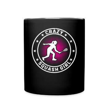 Joueuse de squash Fille Fille de squash - Crazy Squash Gir - Mug uni - noir - Devant