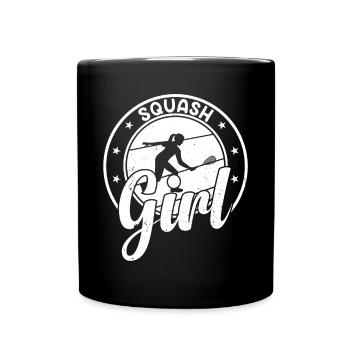 Fille de squash Joueuse de squash Fille de squash Filles de squash - Mug uni - noir - Devant