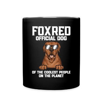 Fuchsroter Labrador Retriever Fox Red Labrador - Tasse einfarbig - Schwarz - Vorne