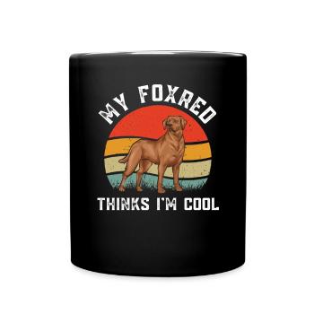 Fuchsroter Labrador Retriever Fox Red Labrador - Tasse einfarbig - Schwarz - Vorne
