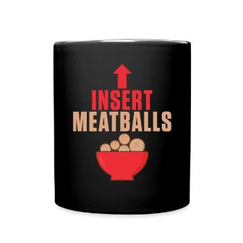 Meatball Lovers Gifts - Tasse einfarbig - Schwarz - Vorne