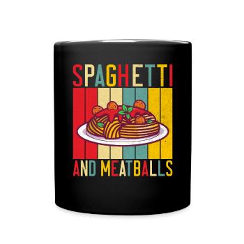 Meatball Lovers Gifts - Tasse einfarbig - Schwarz - Vorne