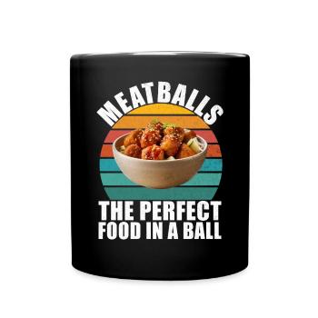 Meatball Lovers Gifts - Tasse einfarbig - Schwarz - Vorne