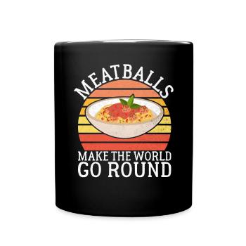 Meatball Lovers Gifts - Tasse einfarbig - Schwarz - Vorne