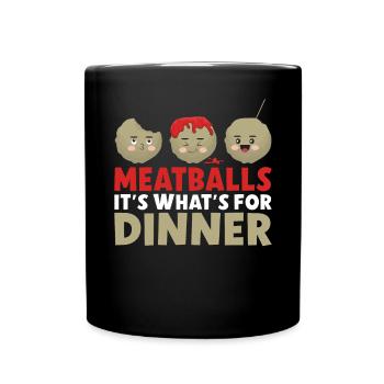 Meatball Lovers Gifts - Full Colour Mug - black - Front