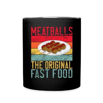 Meatball Lovers Gifts - Tasse einfarbig - Schwarz - Vorne