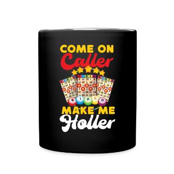 Joueur de bingo Come On Aller Faire l’appelant - Mug uni - noir - Devant