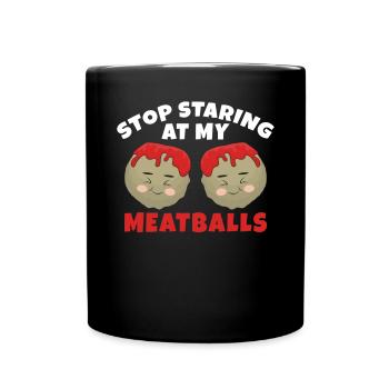 Meatball Lovers Gifts - Tasse einfarbig - Schwarz - Vorne