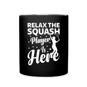 Détendez-vous Le joueur de squash est là - Squash Player Sq - Mug uni - noir - Devant