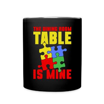Jigsaw Puzzle Piece Puzzle Lover - Full Colour Mug - black - Front