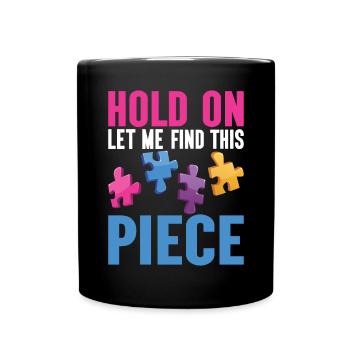 Jigsaw Puzzle Piece Puzzle Lover - Full Colour Mug - black - Front