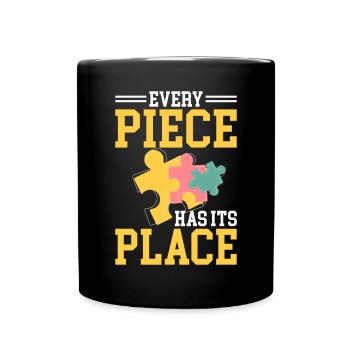 Jigsaw Puzzle Piece Puzzle Lover - Full Colour Mug - black - Front
