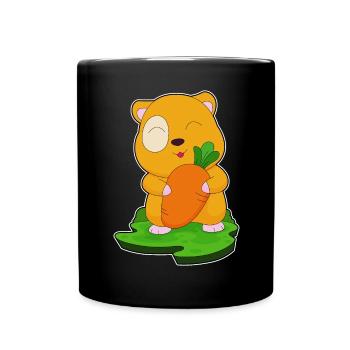 Hamster Carotte - Mug uni - noir - Devant