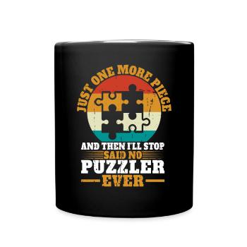 Jigsaw Puzzle Piece Puzzle Lover - Full Colour Mug - black - Front