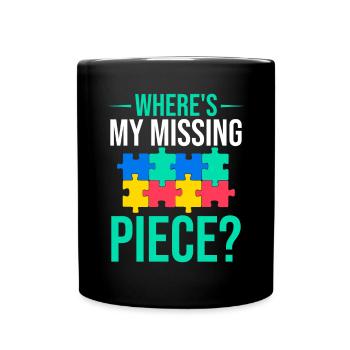 Jigsaw Puzzle Piece Puzzle Lover - Full Colour Mug - black - Front