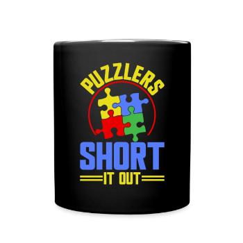 Jigsaw Puzzle Piece Puzzle Lover - Full Colour Mug - black - Front