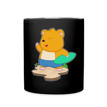 Été de surf sur planche de surf pour hamsters - Mug uni - noir - Devant