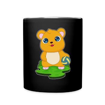 Hamster Joueur de volley-ball Volley-ball - Mug uni - noir - Devant