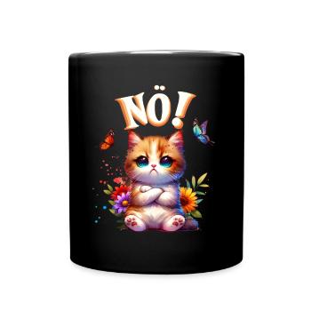 Chat drôle de dire non ! Pour les amoureux des chats - Mug uni - noir - Devant