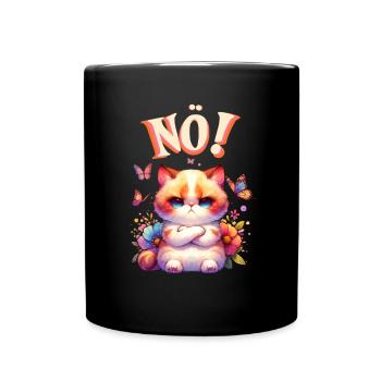 Chat drôle de dire non ! Pour les amoureux des chats - Mug uni - noir - Devant
