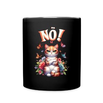 Chat drôle de dire non ! Pour les amoureux des chats - Mug uni - noir - Devant