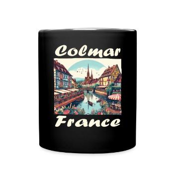Colmar Old Town Colonial Port - Full Colour Mug - black - Front