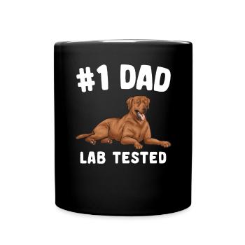 Fuchsroter Labrador Retriever Fox Red Labrador - Tasse einfarbig - Schwarz - Vorne