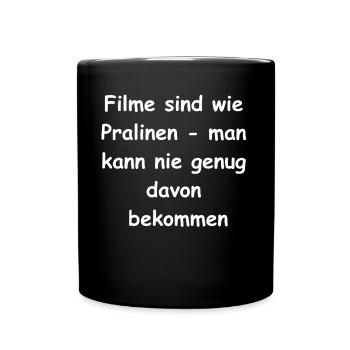 Cadeau de soirée cinéma - Mug uni - noir - Devant