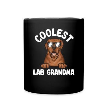 Fuchsroter Labrador Retriever Fox Red Labrador - Tasse einfarbig - Schwarz - Vorne
