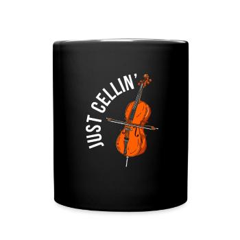 Cello Just Cellin - Full Colour Mug - black - Front