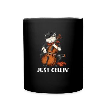 Cello Just Cellin - Full Colour Mug - black - Front