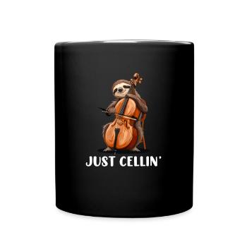 Cello Just Cellin - Full Colour Mug - black - Front
