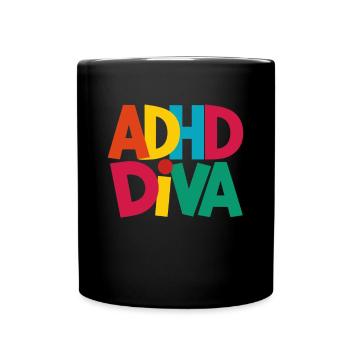 Conception d’humour et de sensibilisation au TDAH - Mug uni - noir - Devant