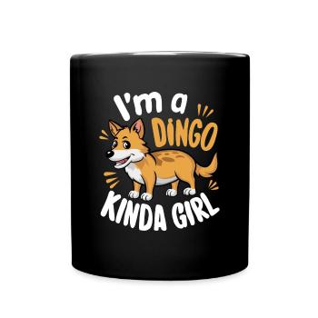 Australischer Dingo - Tasse einfarbig - Schwarz - Vorne
