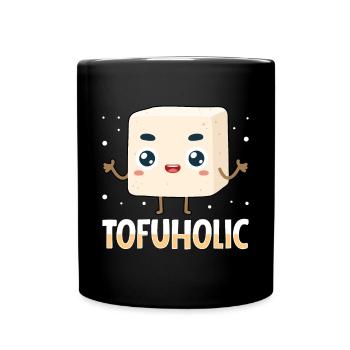 Vegan Vegetarier Design für einen Tofu Fan - Tasse einfarbig - Schwarz - Vorne