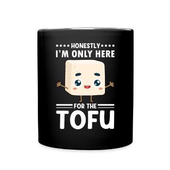 Vegan Vegetarier Design für einen Tofu Fan - Tasse einfarbig - Schwarz - Vorne