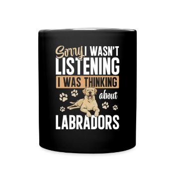 Yellow Labrador Retriever - Full Colour Mug - black - Front