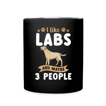 Labrador Retriever jaune - Mug uni - noir - Devant