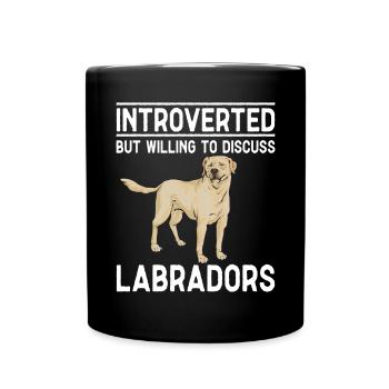 Yellow Labrador Retriever - Full Colour Mug - black - Front