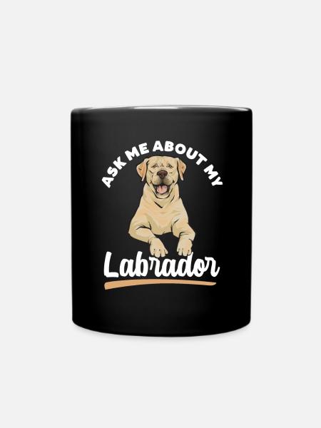 Gelber Labrador Retriever - Tasse einfarbig - Schwarz
