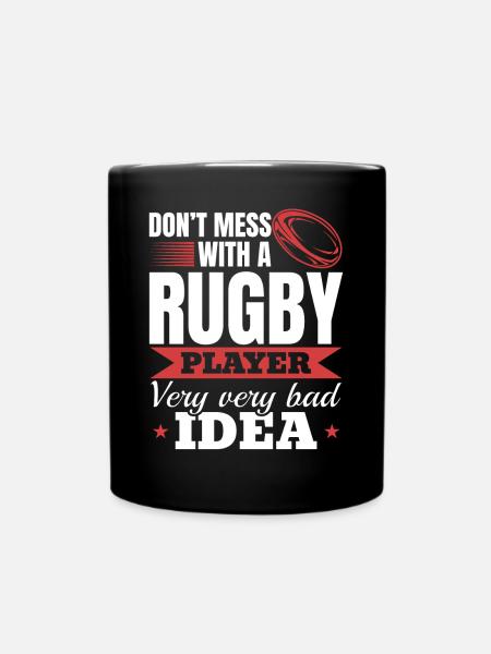 Rugby Player Funny Rugby Quotes - Full Colour Mug - black