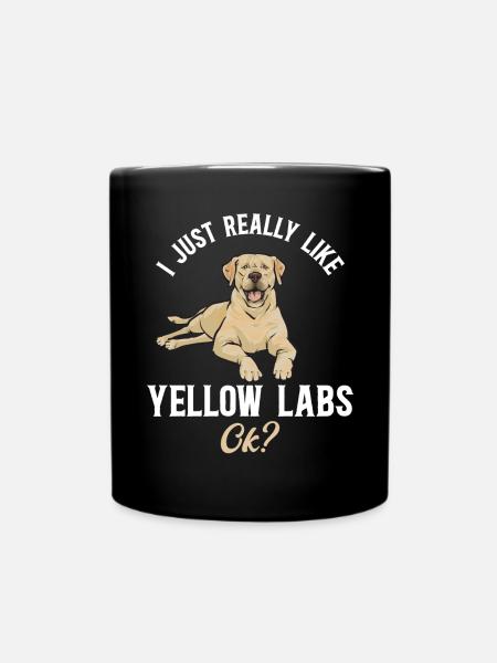 Gelber Labrador Retriever - Tasse einfarbig - Schwarz