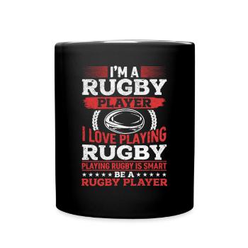 Rugby Quotes Rugby Player Quotes - Tasse einfarbig - Schwarz - Vorne