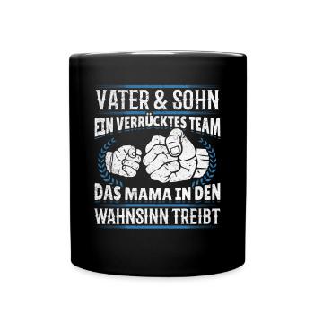 Father & Son Strong & Hilarious Together - Full Colour Mug - black - Front