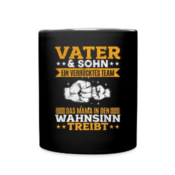 Father & Son Strong & Hilarious Together - Full Colour Mug - black - Front