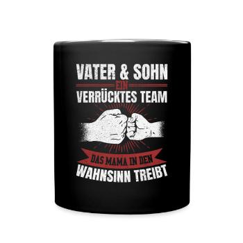Father & Son Strong & Hilarious Together - Full Colour Mug - black - Front