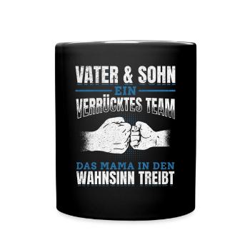 Father & Son Strong & Hilarious Together - Full Colour Mug - black - Front