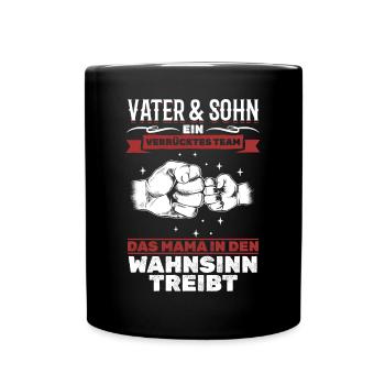 Father & Son Strong & Hilarious Together - Full Colour Mug - black - Front